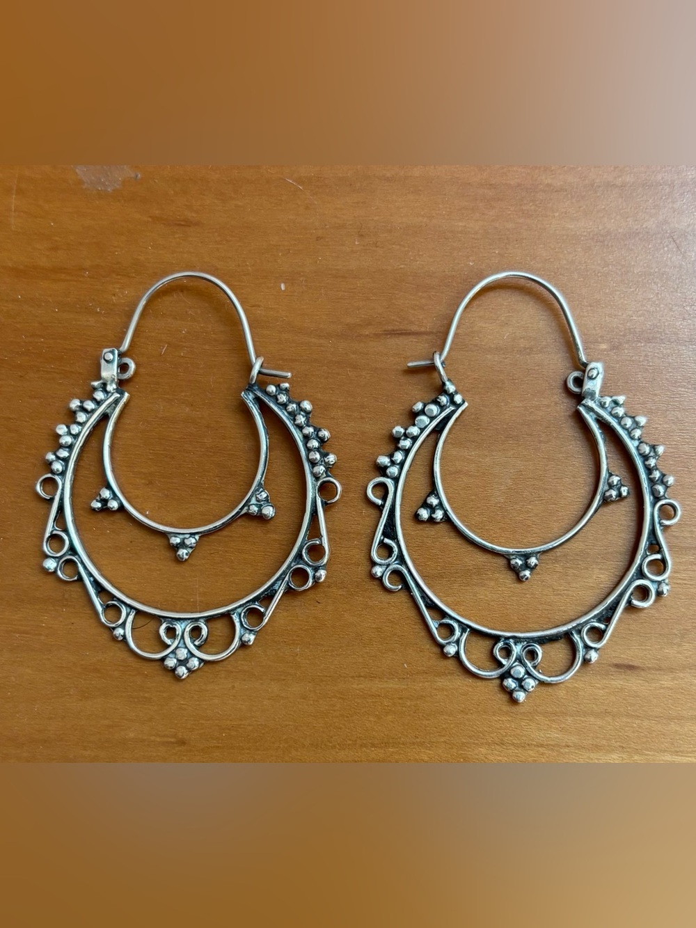 925 Sterling Silver Large Hoop Earrings